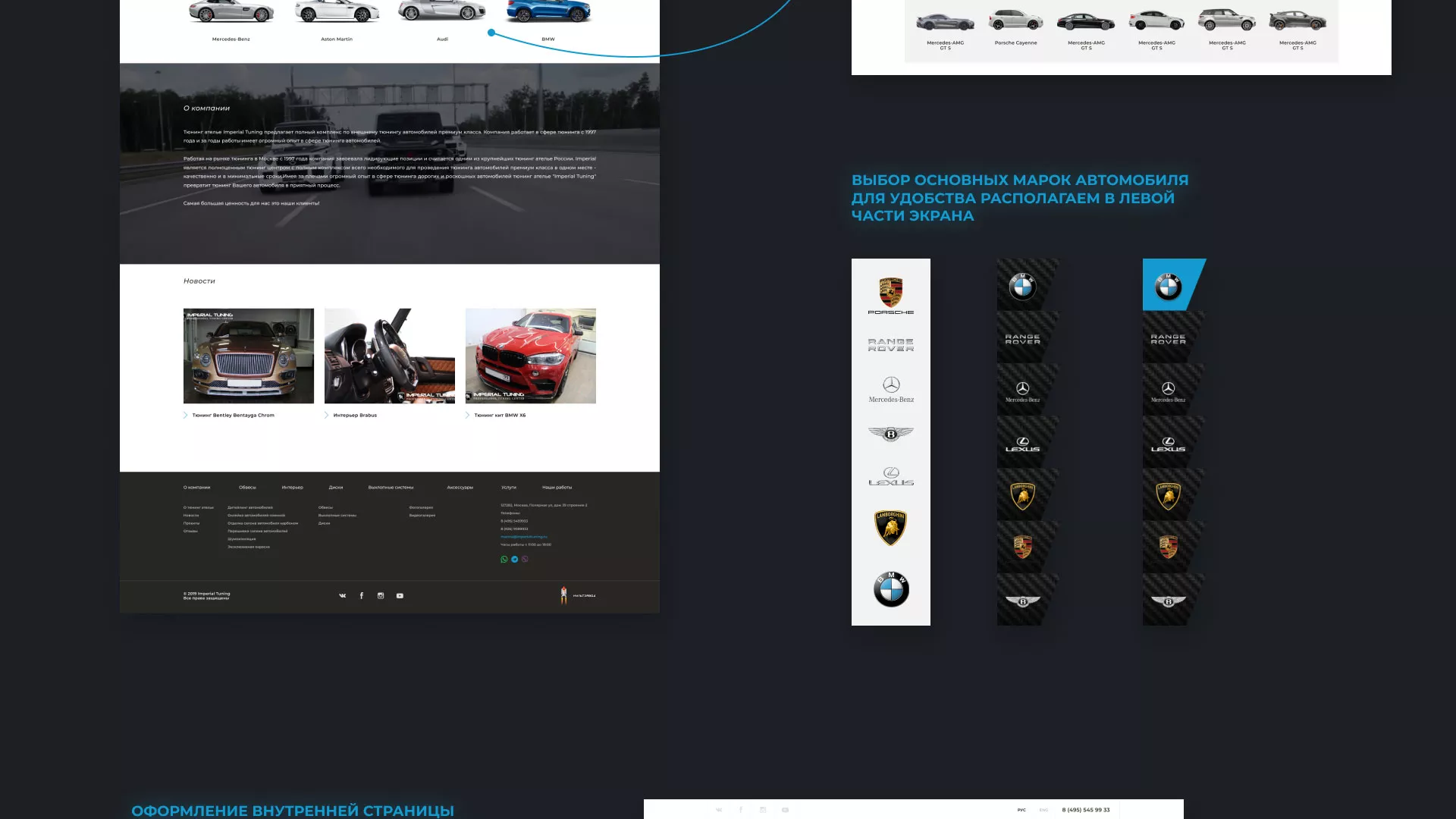 Создание сайта тюнинг-ателье «Imperial Tuning» в Щиграх