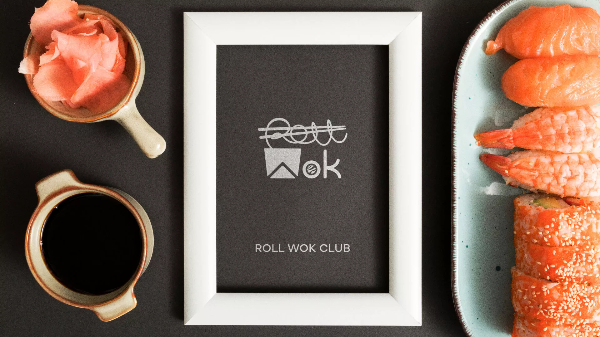 Разработка логотипа суши-бара «Roll Wok Club» в Щиграх