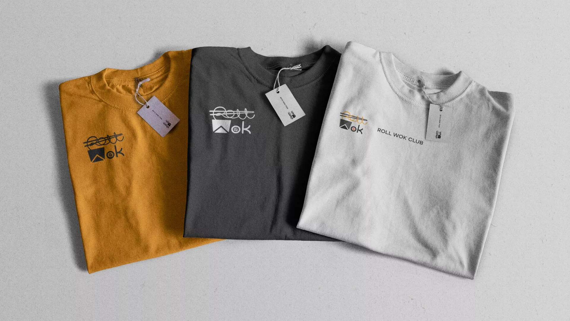 Разработка логотипа суши-бара «Roll Wok Club» в Щиграх