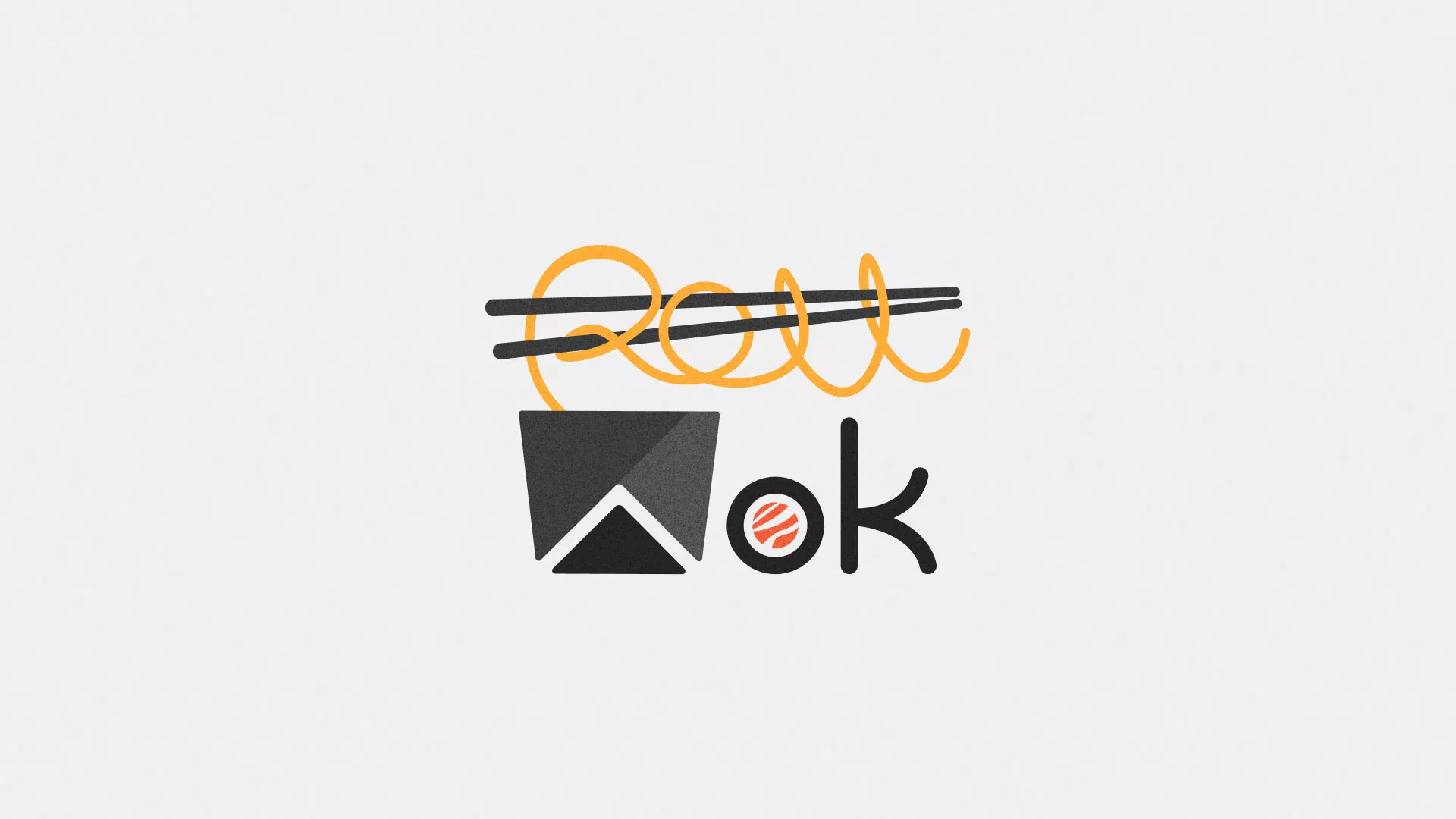 Разработка логотипа суши-бара «Roll Wok Club» в Щиграх